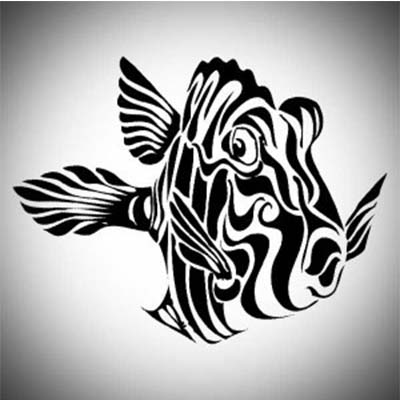 Fish tribal designs Fake Temporary Water Transfer Tattoo Stickers NO.10622
